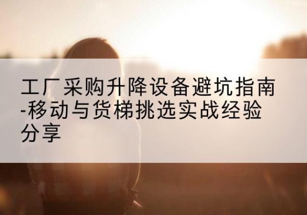 姜堰移动式升降机怎么选-工厂采购升降设备避坑指南-移动与货梯挑选实战经验分享
